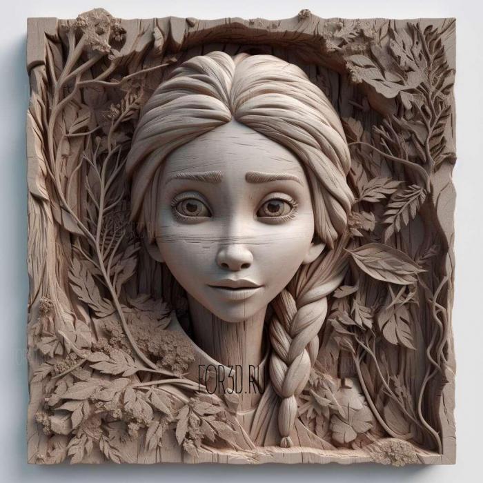 Elsa Frozen 2 stl model for CNC